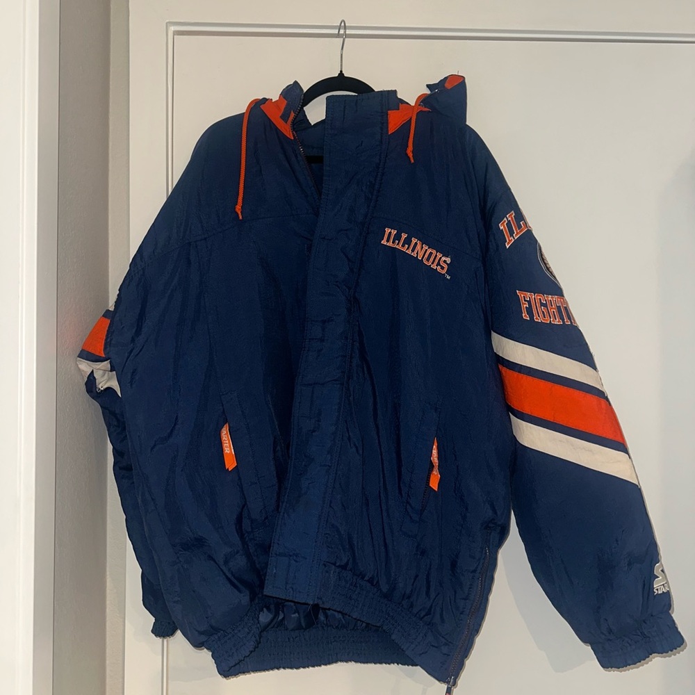 Blue and Orange Illinois Fighting Illini Jacket